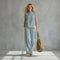 Conjunto Elegante de Linho feminino