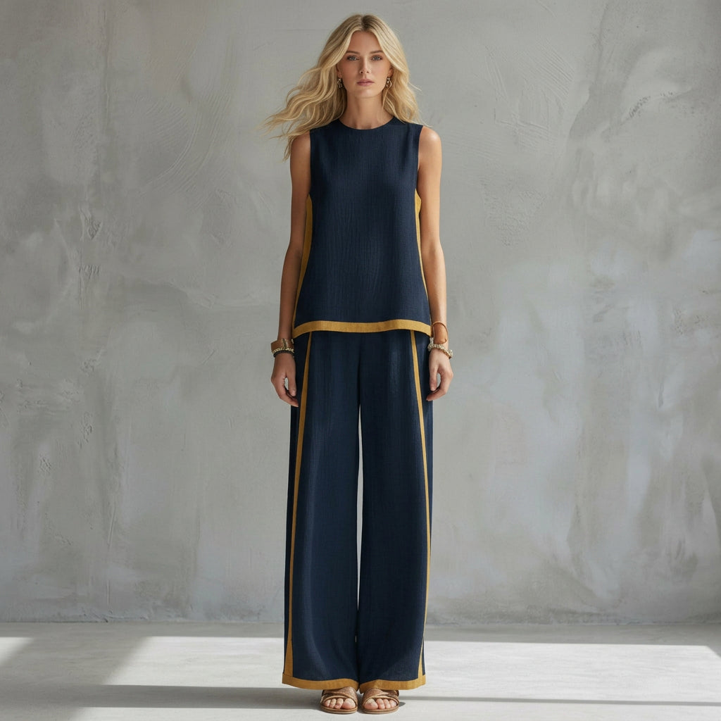 Conjunto Elegante de Linho feminino