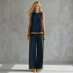 Conjunto Elegante de Linho feminino
