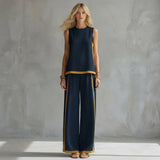 Conjunto Elegante de Linho feminino