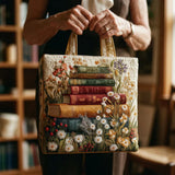 Bolsa artesanal acolchoada - Padrão floral