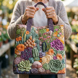 Bolsa artesanal - Jardim de suculentas