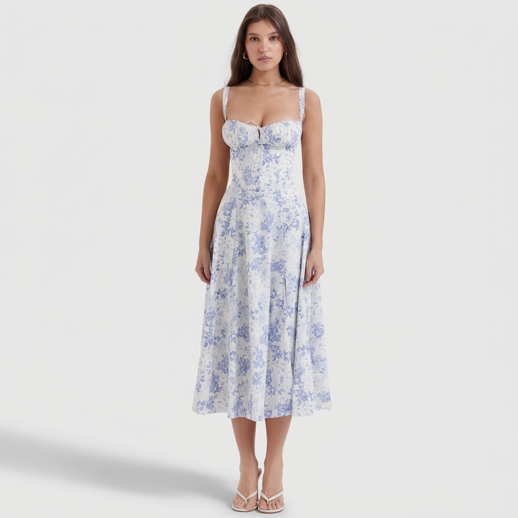 Vestido Maxi Elegante feminino
