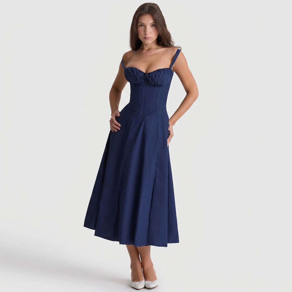 Vestido Maxi Elegante feminino