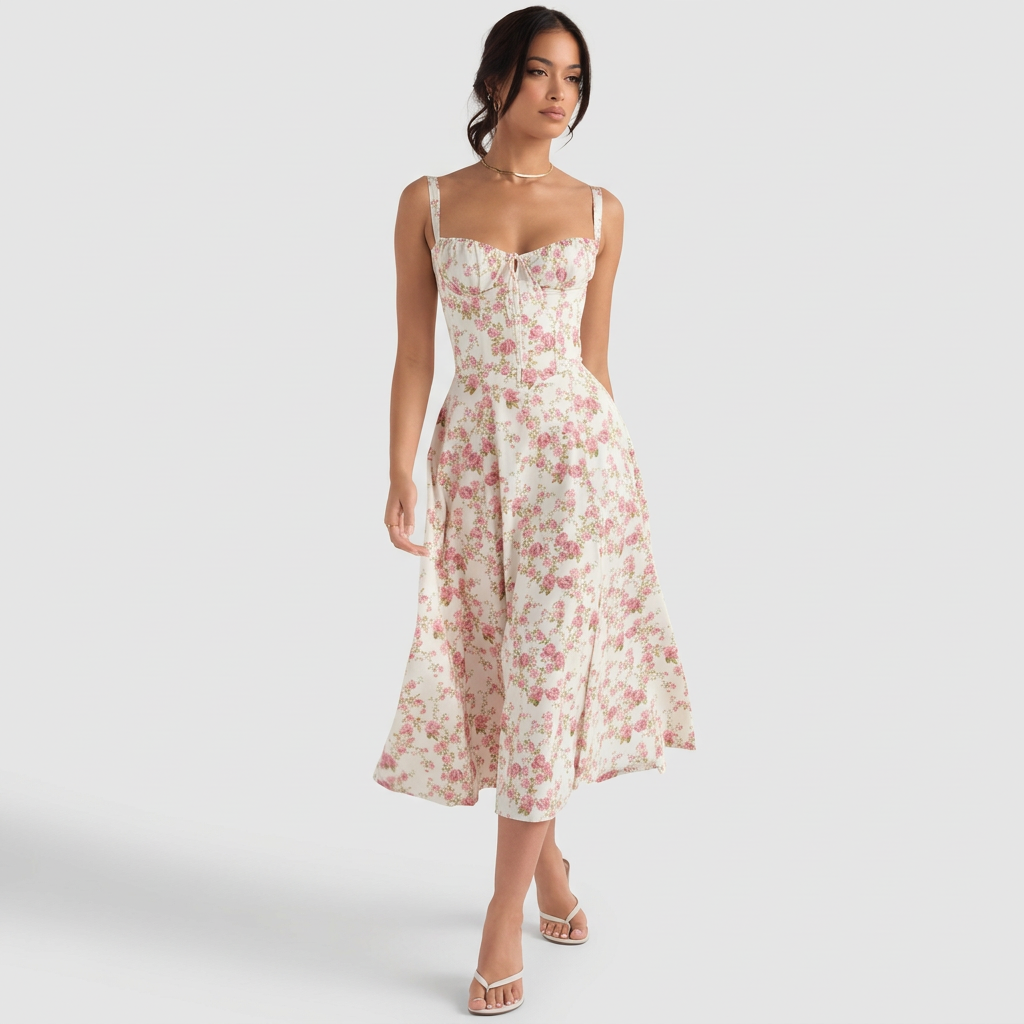 Vestido Maxi Elegante feminino