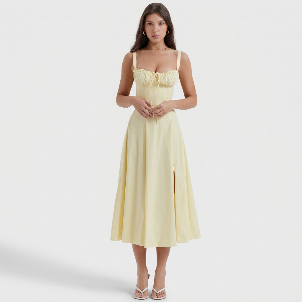 Vestido Maxi Elegante feminino