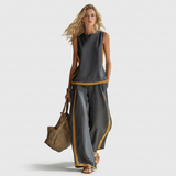 Conjunto Elegante de Linho feminino