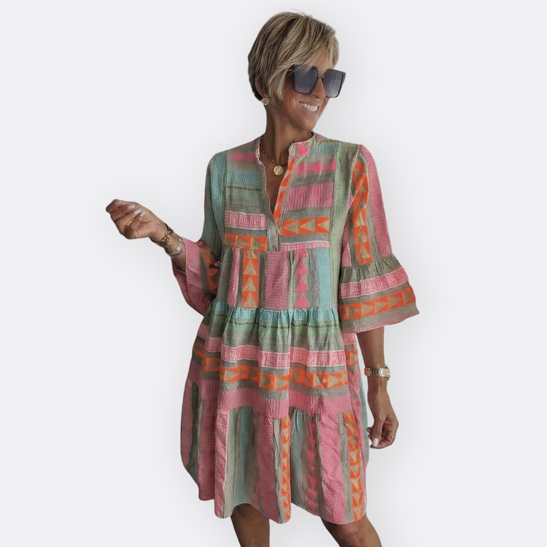 Vestido Boho De Camadas Com Corte Fluido feminino