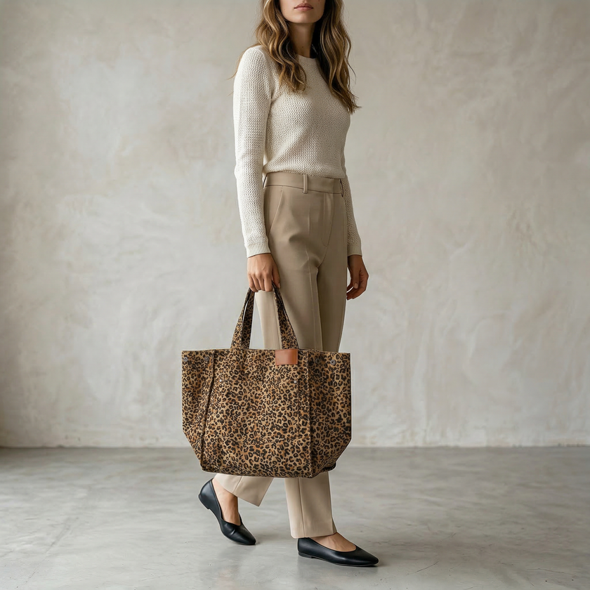 Lysara | Mala Shopper com Padrão Animal