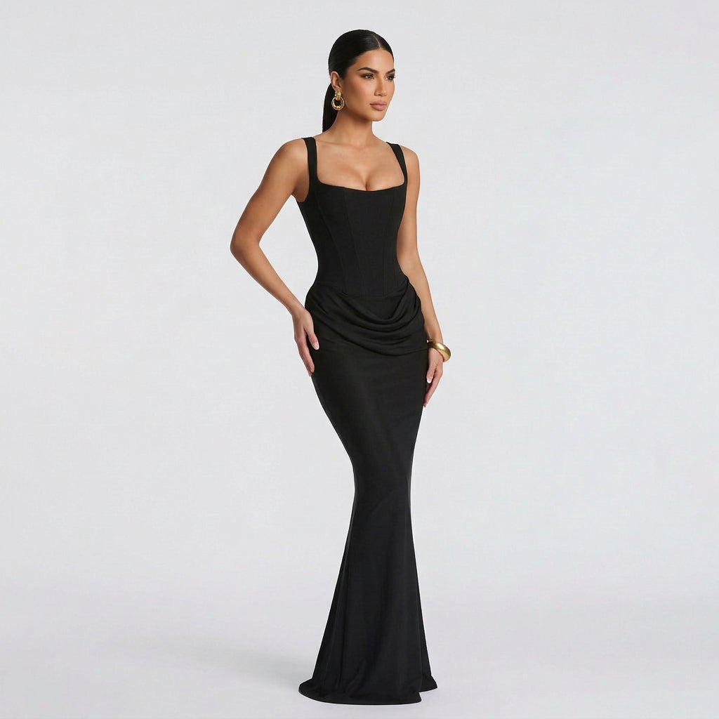 Vestido Maxi Elegante feminino