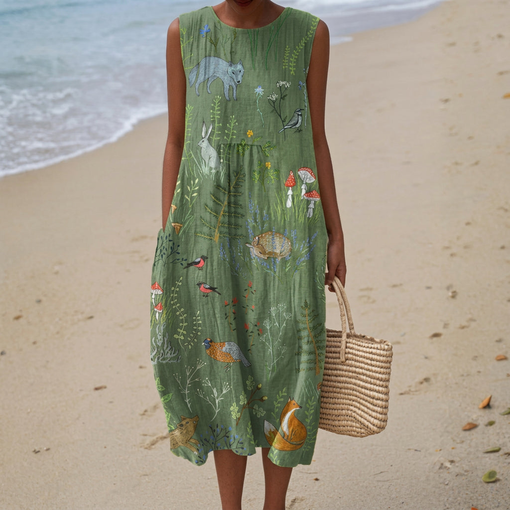 Vestido de algodão feminino