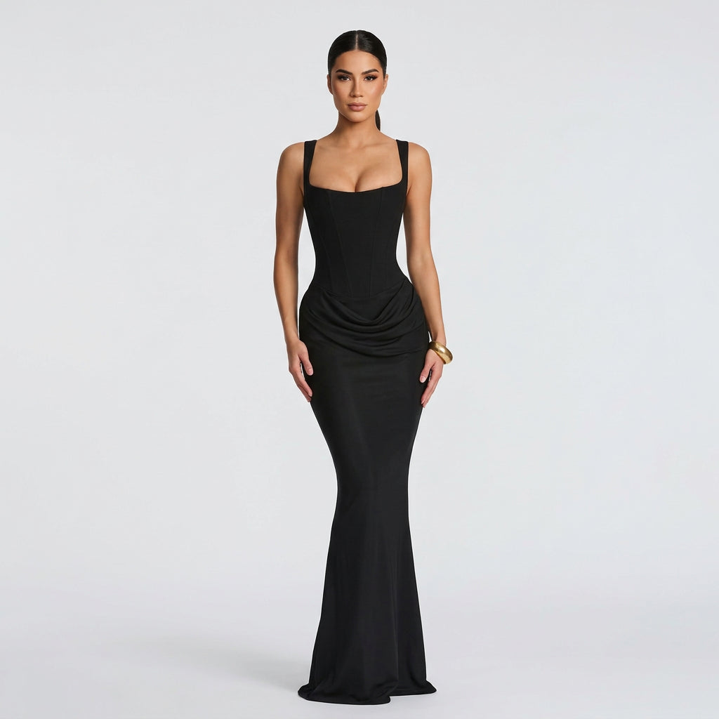 Vestido Maxi Elegante feminino