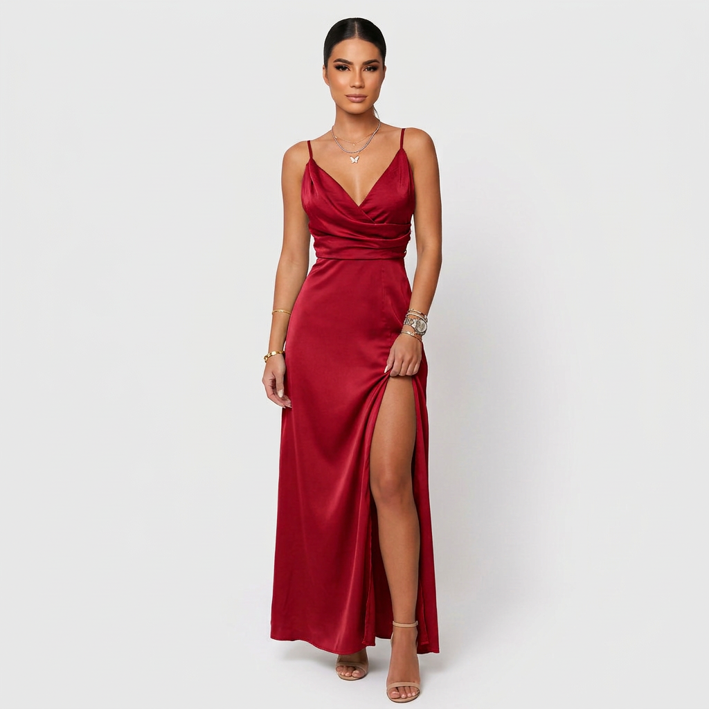Vestido Maxi Elegante feminino