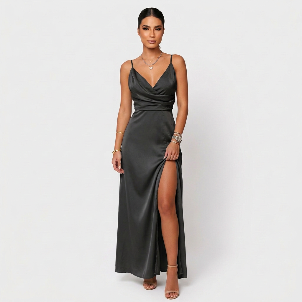 Vestido Maxi Elegante feminino