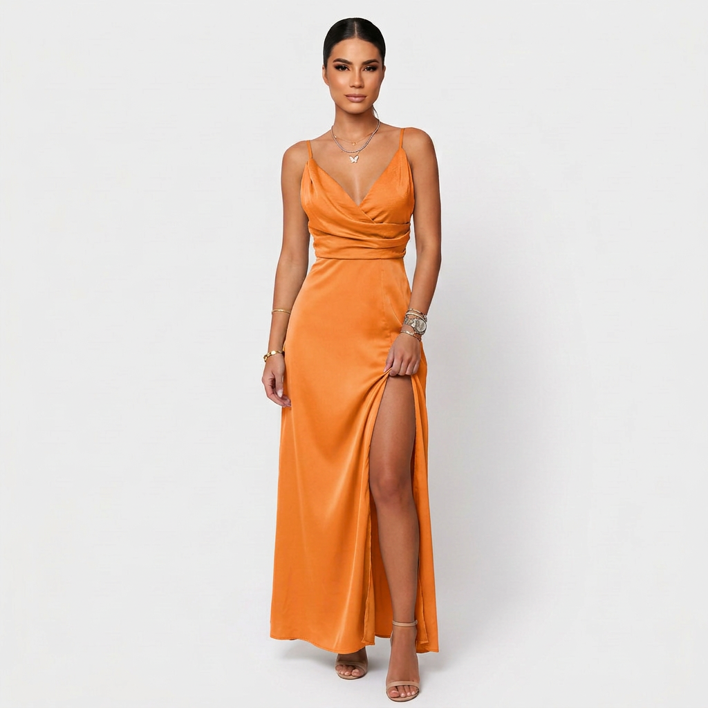 Vestido Maxi Elegante feminino