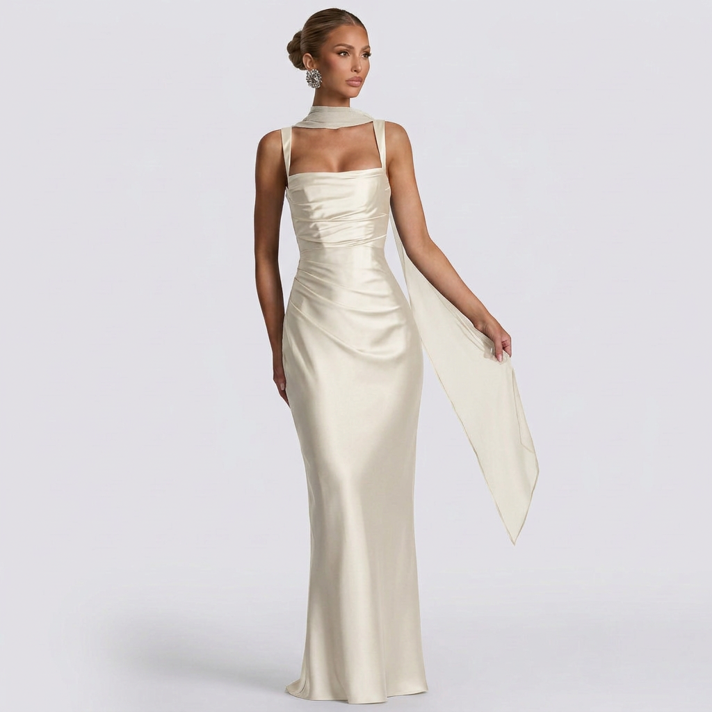 Vestido Maxi Elegante feminino