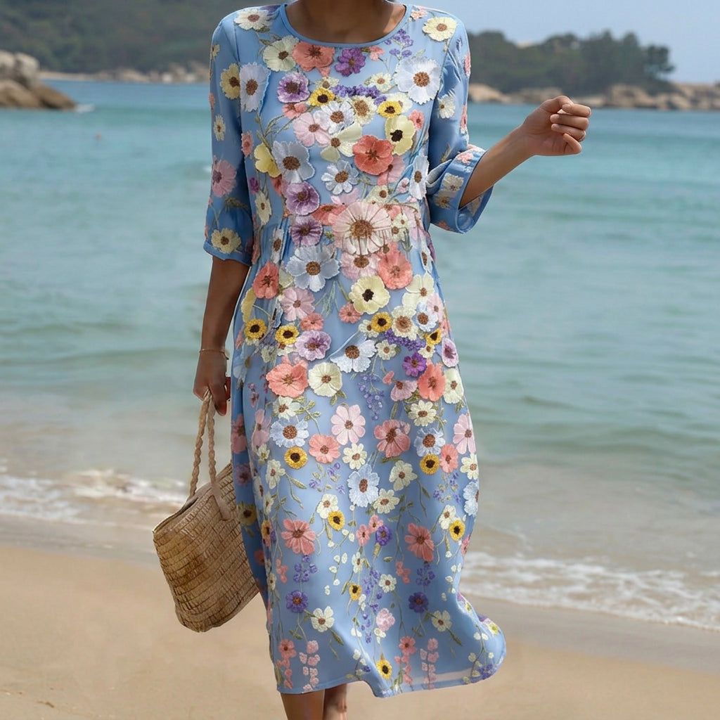Vestido Midi Confortável e Elegante