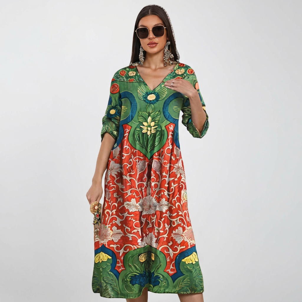 Vestido Vintage Romântico feminino
