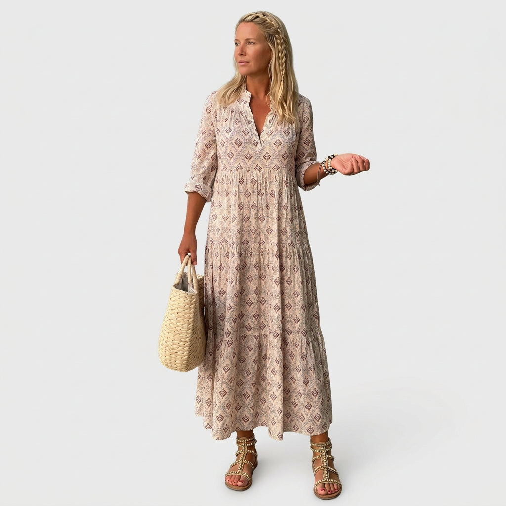 Vestido Longo Vintage feminino