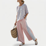 Conjunto De Linho Bambu Rosa feminino