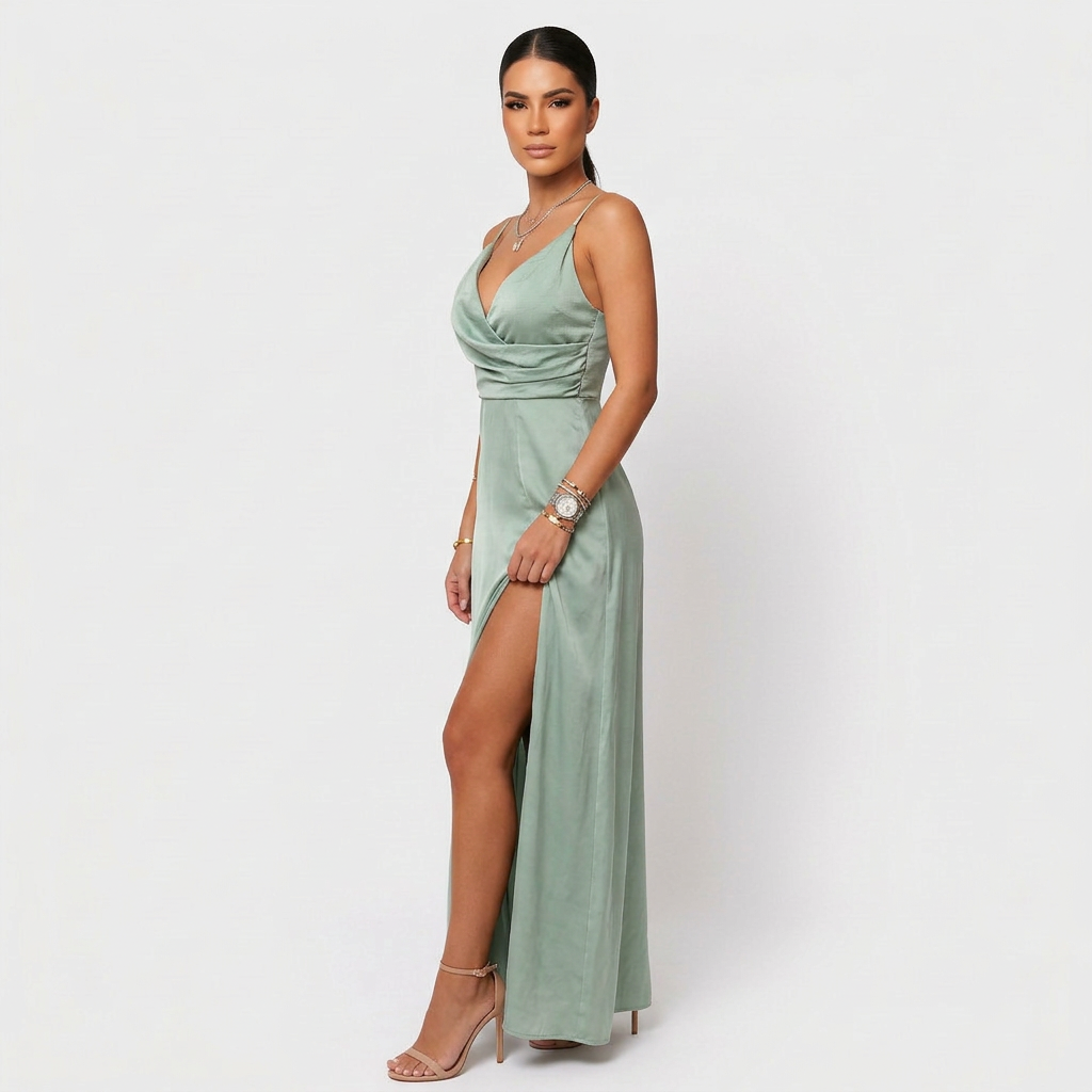 Vestido Maxi Elegante feminino