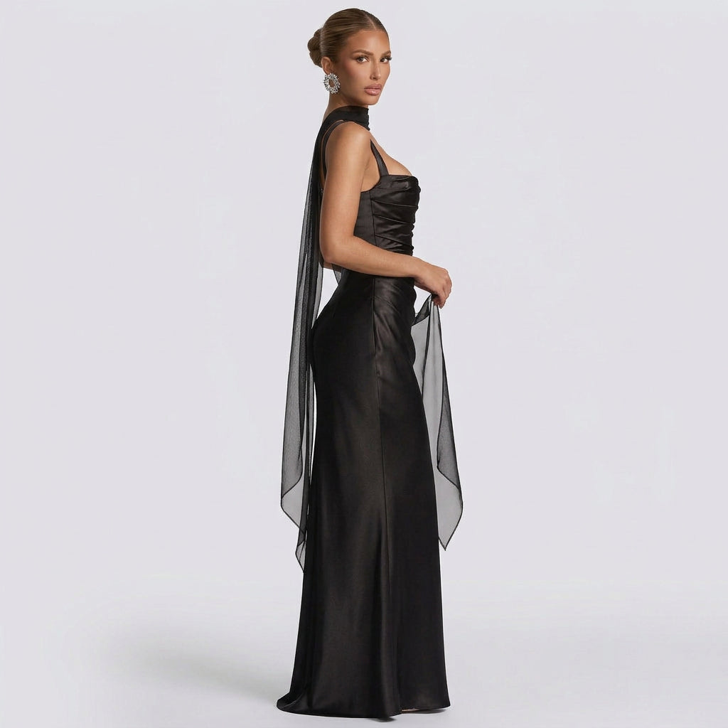 Vestido Maxi Elegante feminino