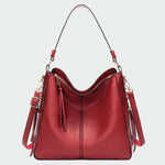 Bolsa hobo de couro clássica feminino