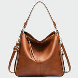 Bolsa hobo de couro clássica feminino