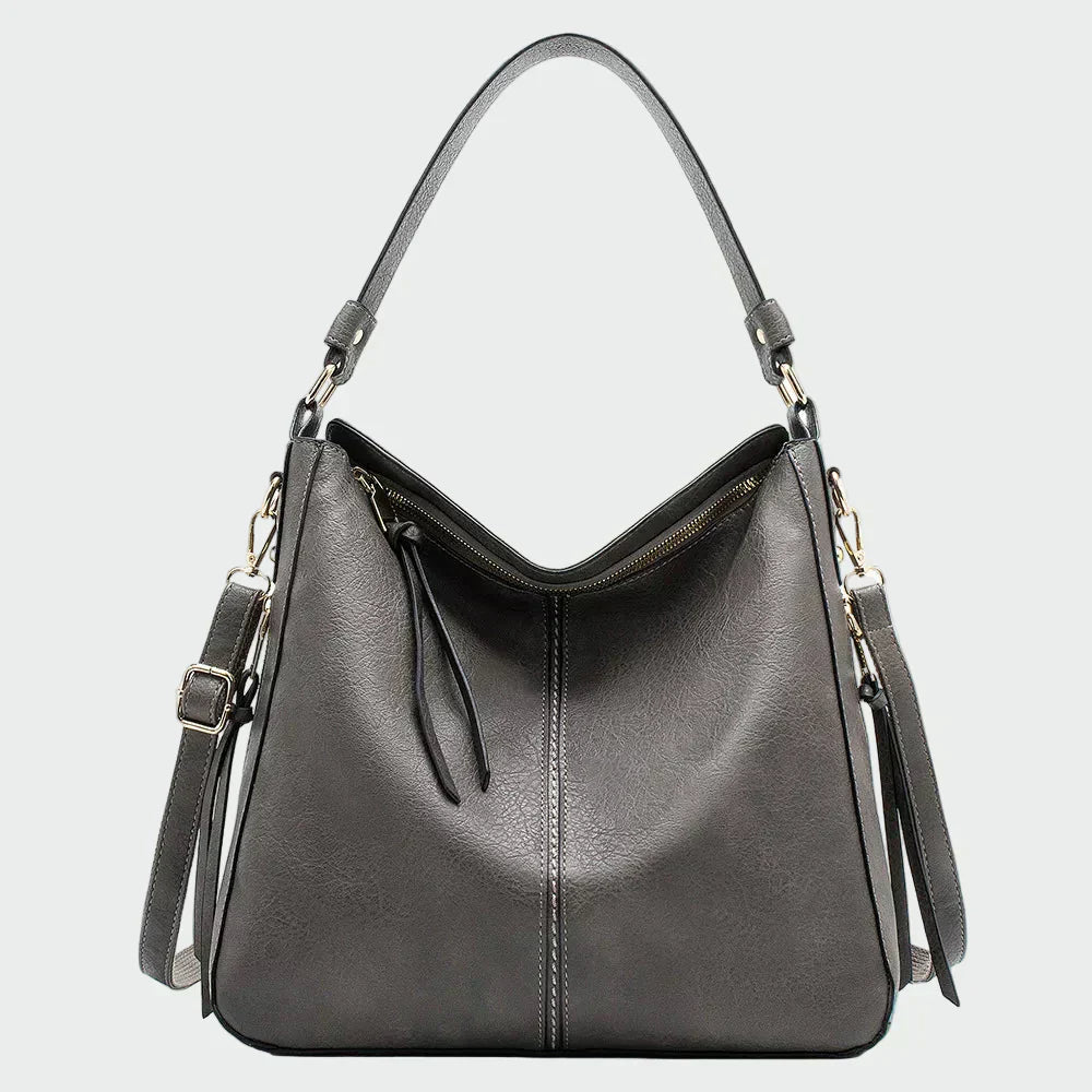 Bolsa hobo de couro clássica feminino