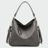 Bolsa hobo de couro clássica feminino