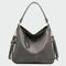 Bolsa hobo de couro clássica feminino