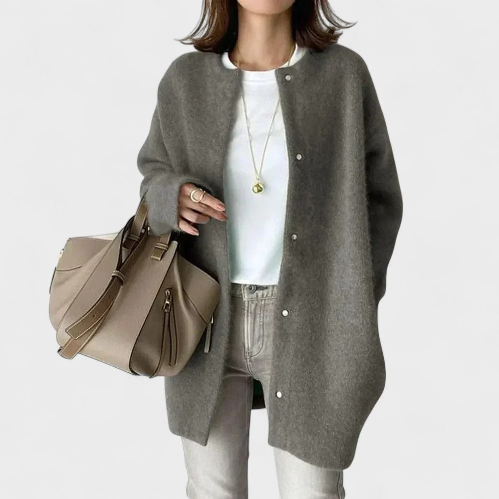 Casaco de malha luxuoso feminino