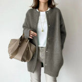 Casaco de malha luxuoso feminino