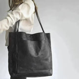 Bolsa de ombro clássica em pele feminino