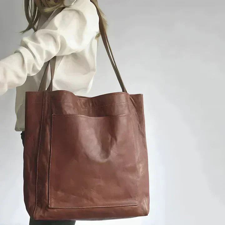 Bolsa de ombro clássica em pele feminino