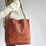Bolsa de ombro clássica em pele feminino