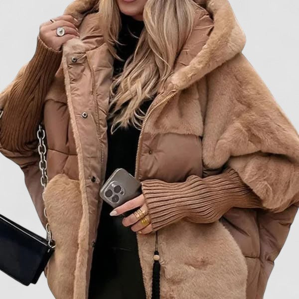 Casaco Acolchoado com Capuz feminino