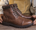 Botas de couro premium masculino