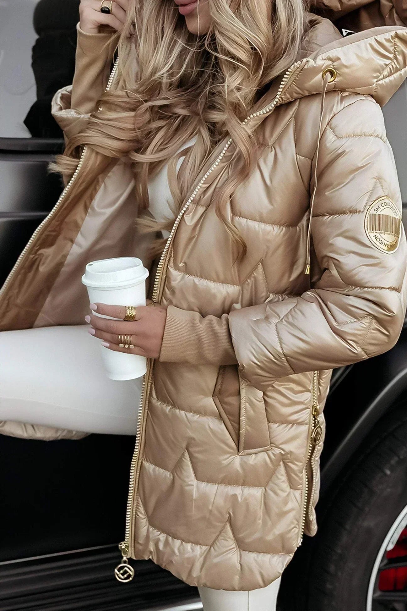Casaco elegante versátil feminino