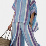 Conjunto Listras Malva feminino
