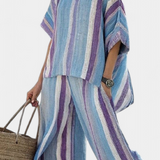 Conjunto Listras Malva feminino