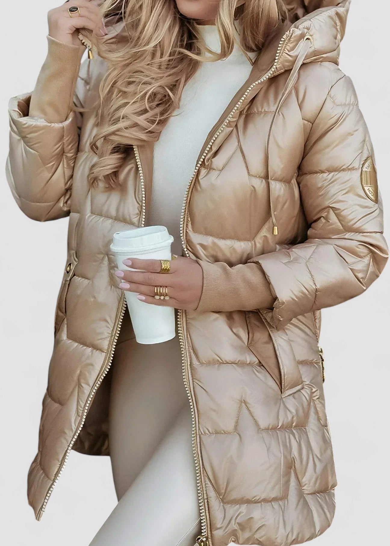 Casaco elegante versátil feminino