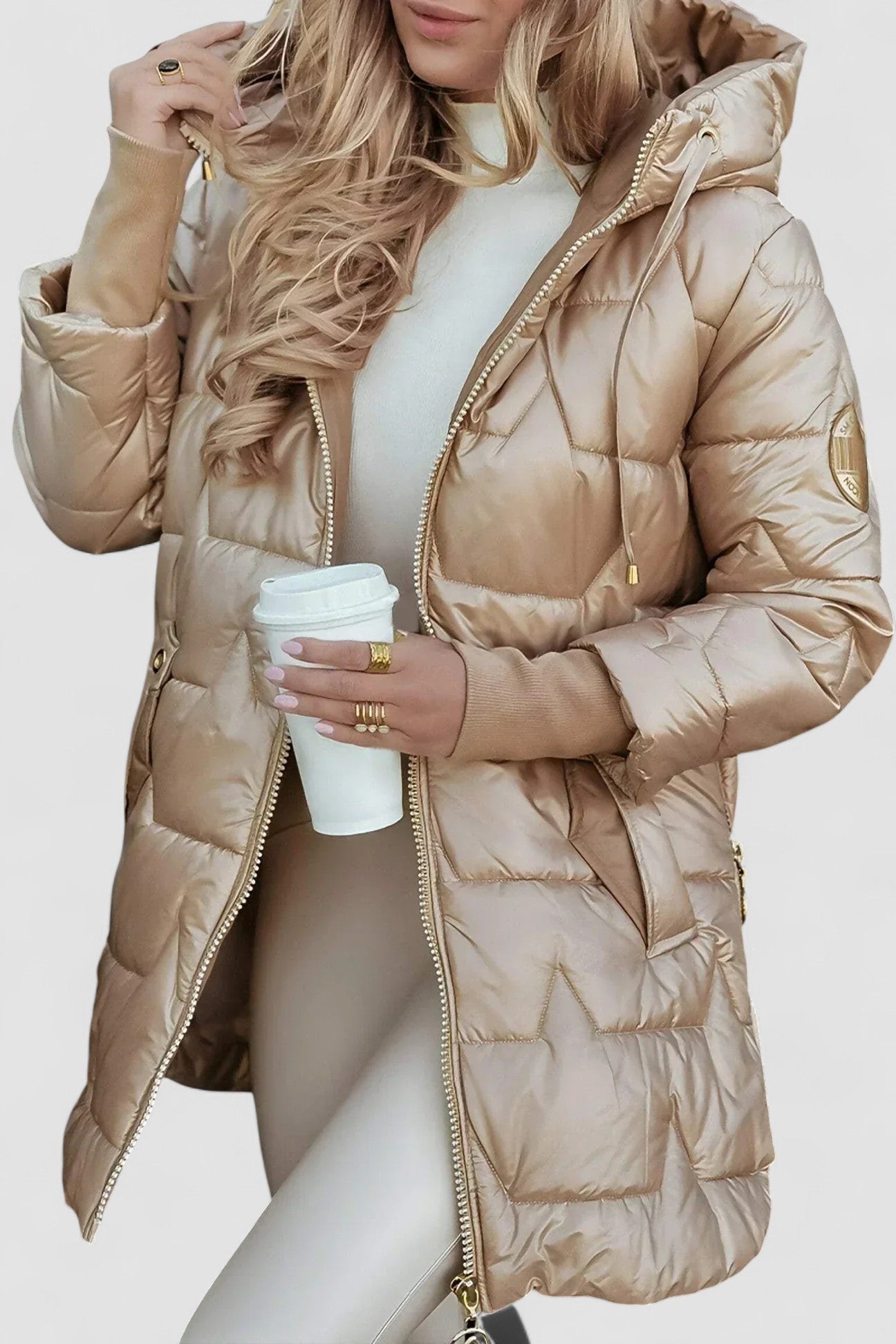 Casaco elegante versátil feminino