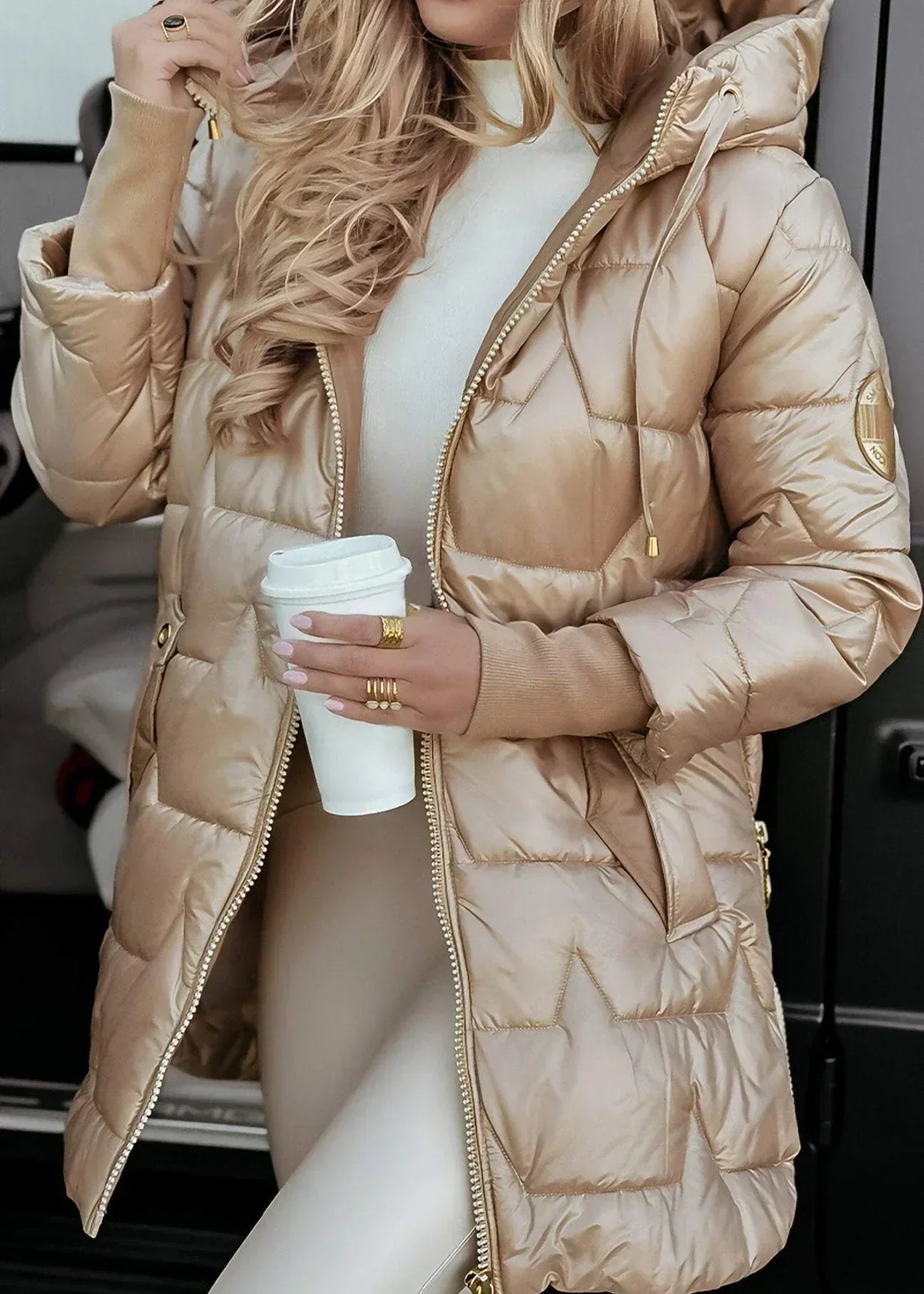 Casaco elegante versátil feminino