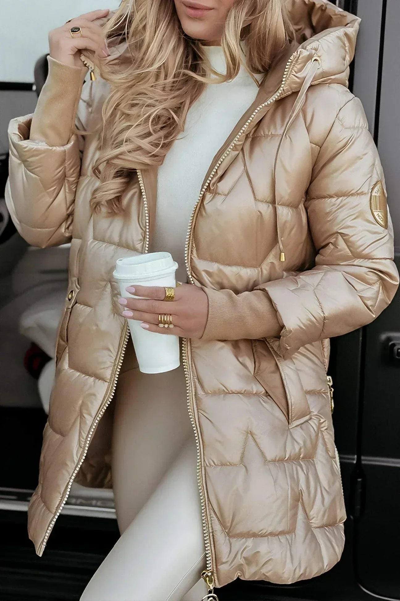 Casaco elegante versátil feminino