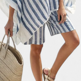 Conjunto Listrado Blusa e Calções feminino