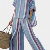 Conjunto Listras Malva feminino