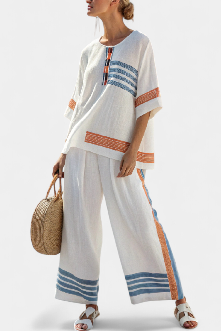 Conjunto Étnico Margaridas feminino