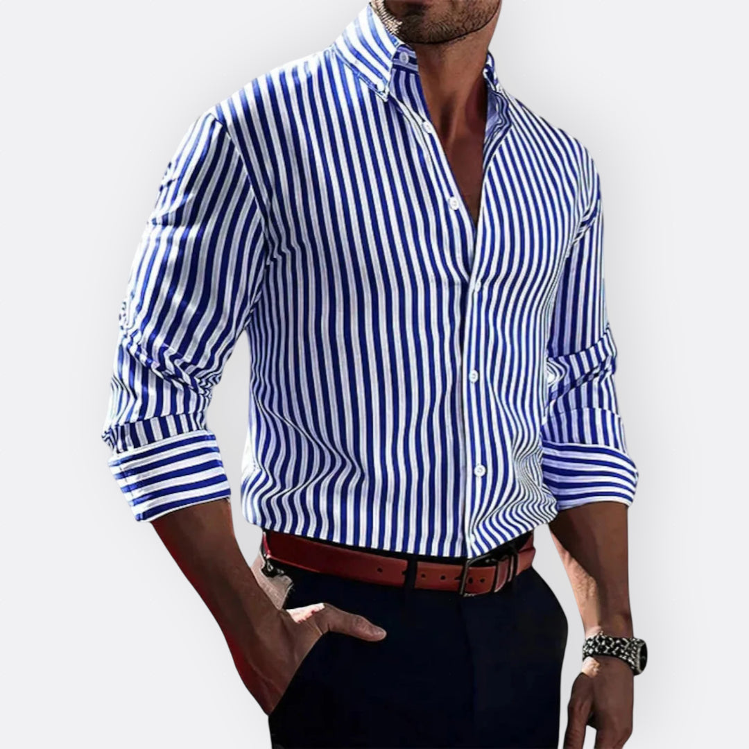 Camisa Clássica às Riscas masculino