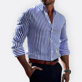 Camisa Clássica às Riscas masculino